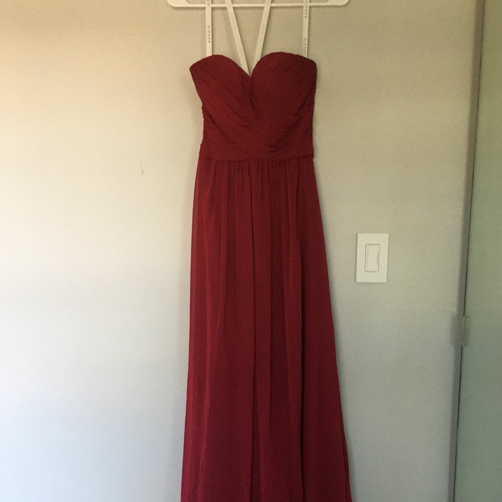 Azazie Burgundy Yazmin dress